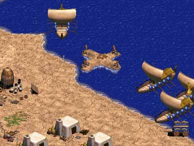 Bronze Age naval attack (25 K)